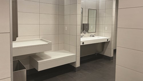 Upgrades include sustainable materials, enhanced accessibility features and touchless fixtures.