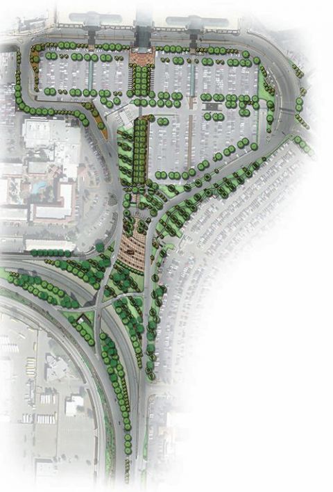 El Paso Int’l Creates Airport Neighborhood With Paved Walkways, Lighting & Landscaping