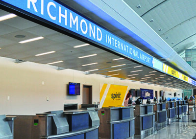 Dynamic Digital Display Illuminates New Check-in Canopy at Richmond Int’l