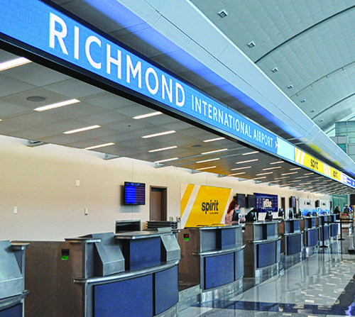 Dynamic Digital Display Illuminates New Check-in Canopy at Richmond Int'l