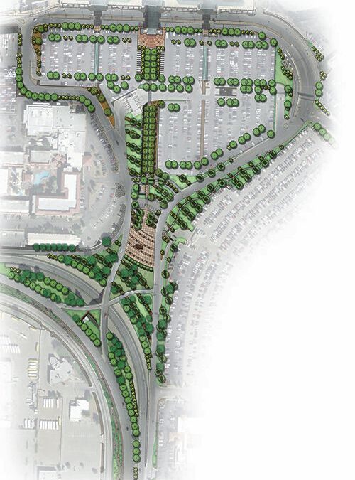 El Paso Int’l Creates Airport Neighborhood With Paved Walkways, Lighting & Landscaping