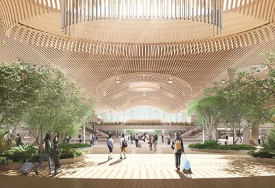Portland Int’l Taps Local, Renewable Resource for Seismically Resilient Wooden Roof