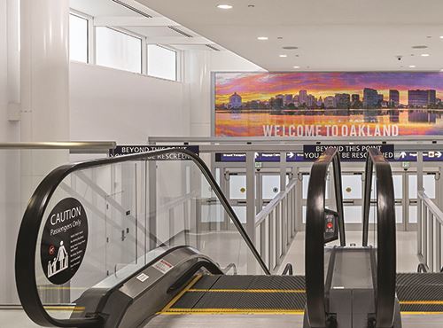 Automated Exit Safeguards and Welcomes Passengers Arriving at Oakland Int'l