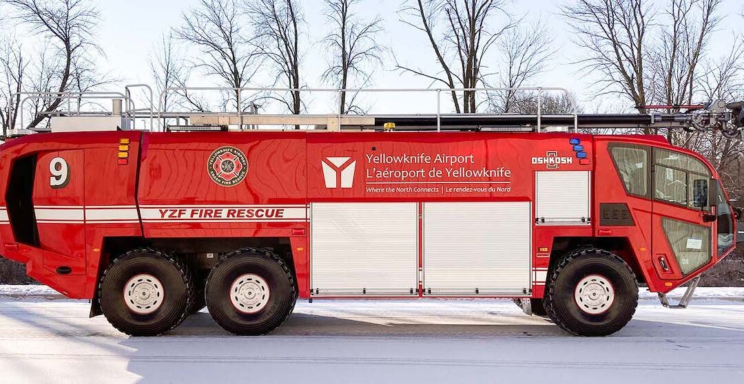 Yellowknife Airport in Canada Takes Delivery of Oshkosh Striker 6×6 ARFF Vehicle