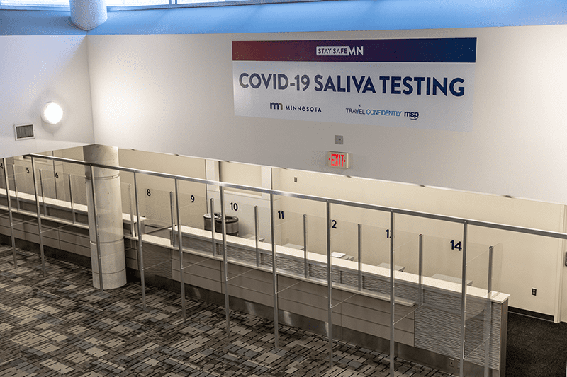 Minnesota COVID-19 PCR Saliva Testing Site Now Open at MSP Airport