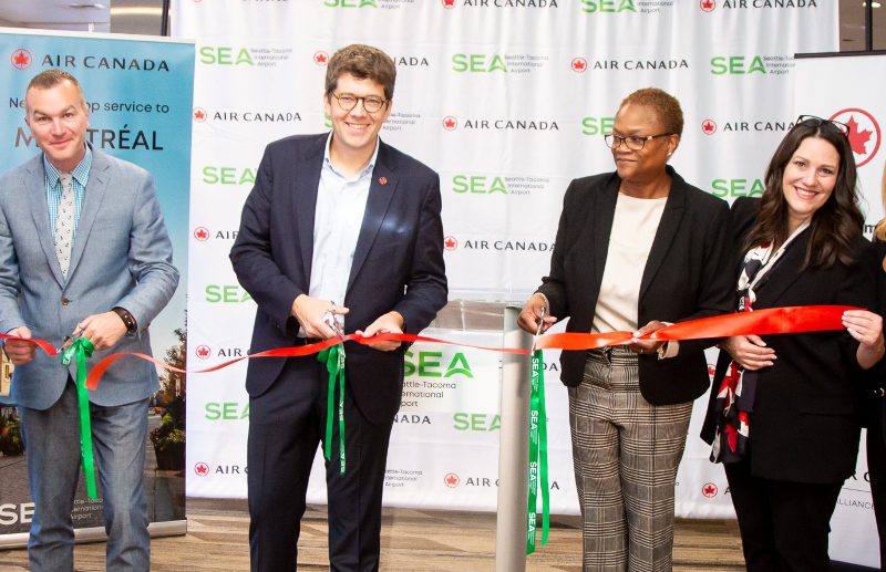 SEA Airport Celebrates Air Canada’s Inaugural Seattle-Montreal Service