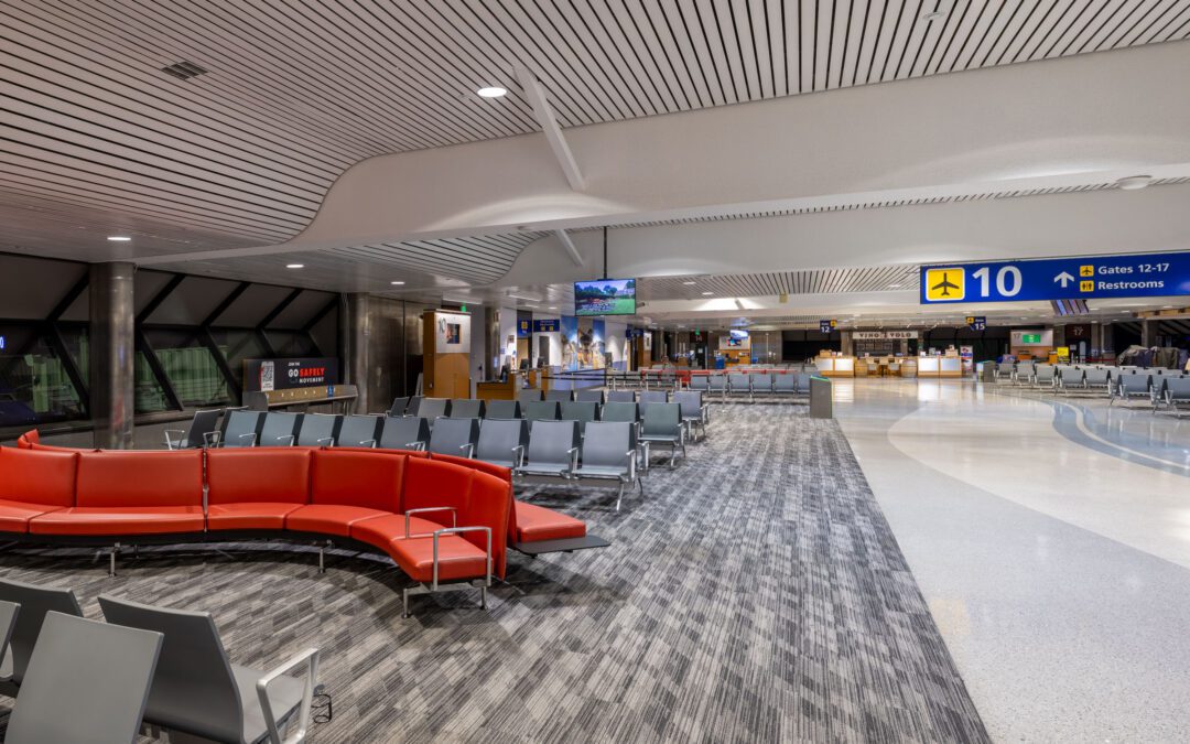 New furniture greets Terminal 1 passengers at Oakland Airport