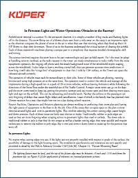 In-Pavement Lights and Winter Operations: Obstacles in the Runway?
