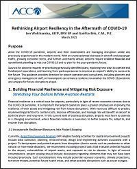 Rethinking Airport Resiliency in the Aftermath of COVID-19