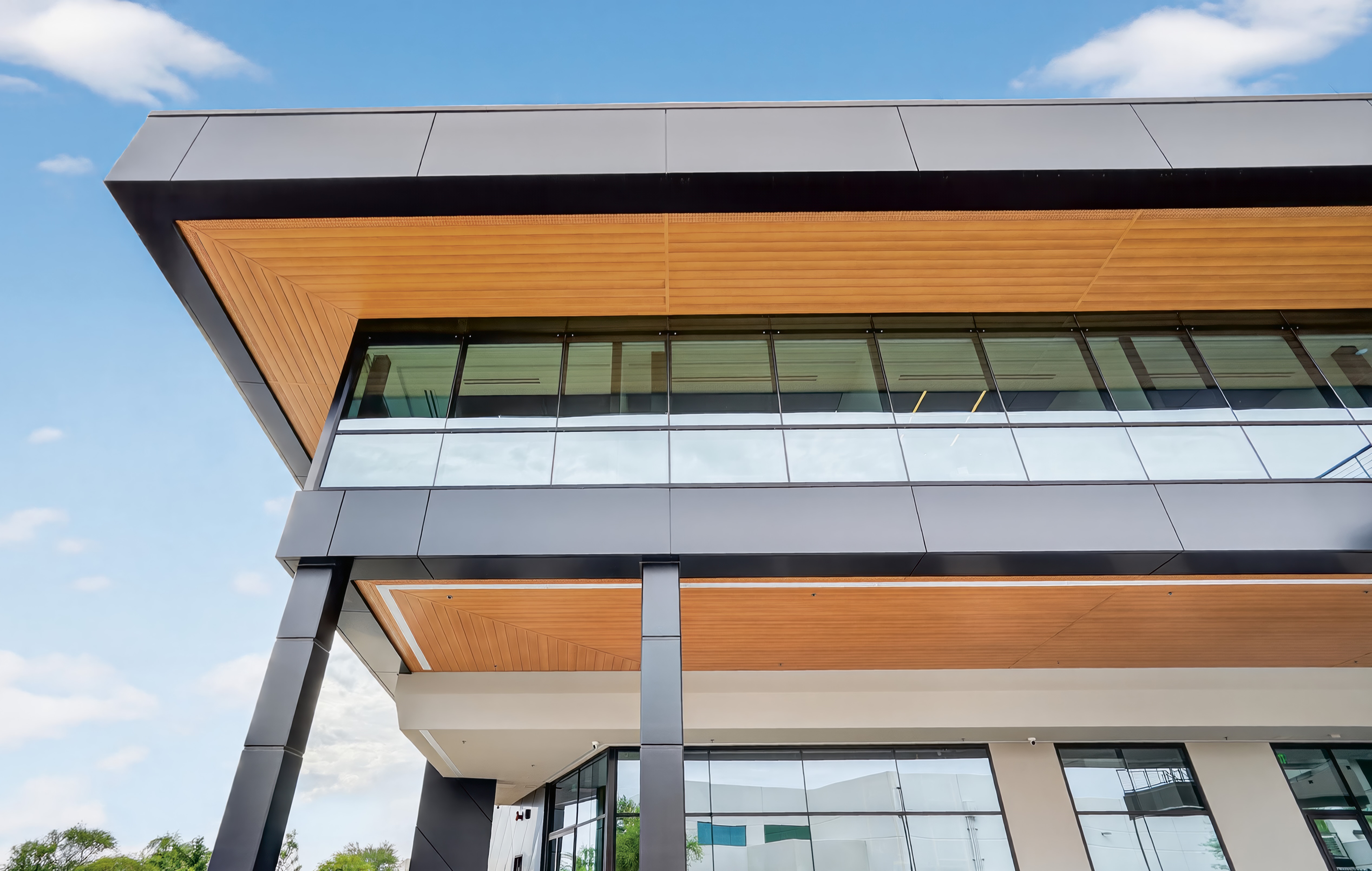 Building clad in Parallel Architectural Products