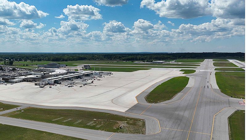 South Bend Int’l Realigns Taxiway and Reconstructs Ramp
