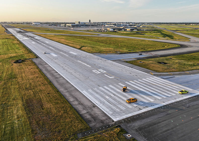 The 9,941-foot runway received an asphalt overlay and updated lighting.