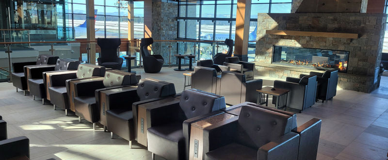 Design elements set the stage for passengers visiting Glacier National Park.