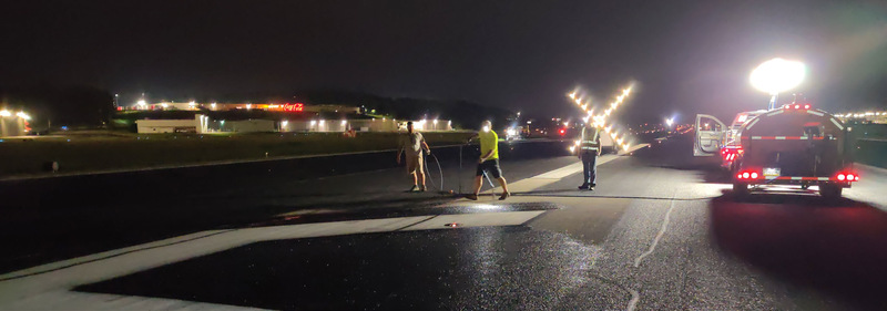 Crews at Birmingham-Shuttlesworth Int’l used a fast-curing treatment and worked during short overnight runway closures.