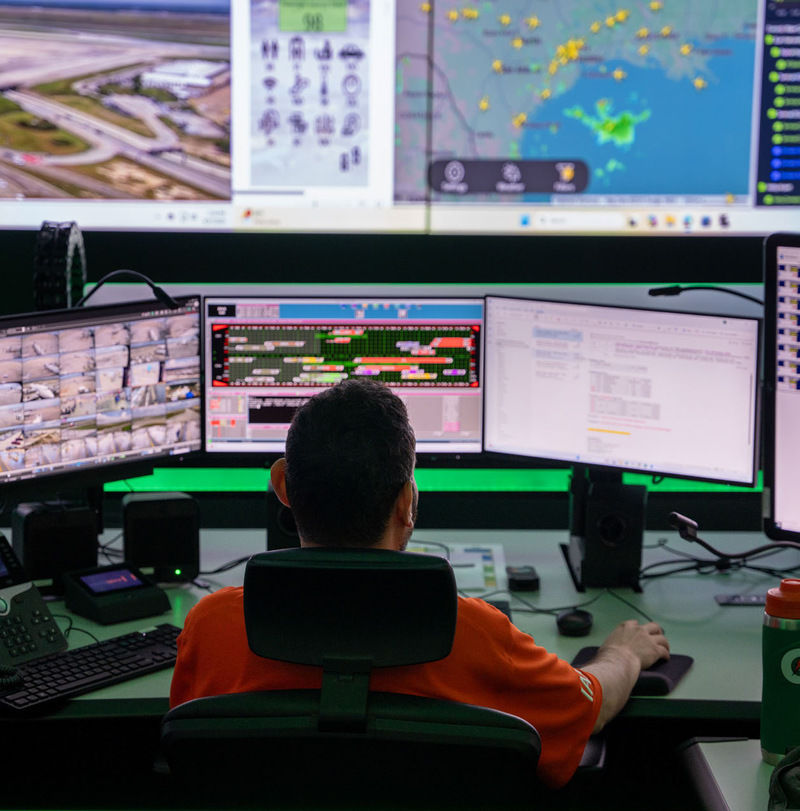 The Integrated Coordination Center uses some of the same desks as NASA.